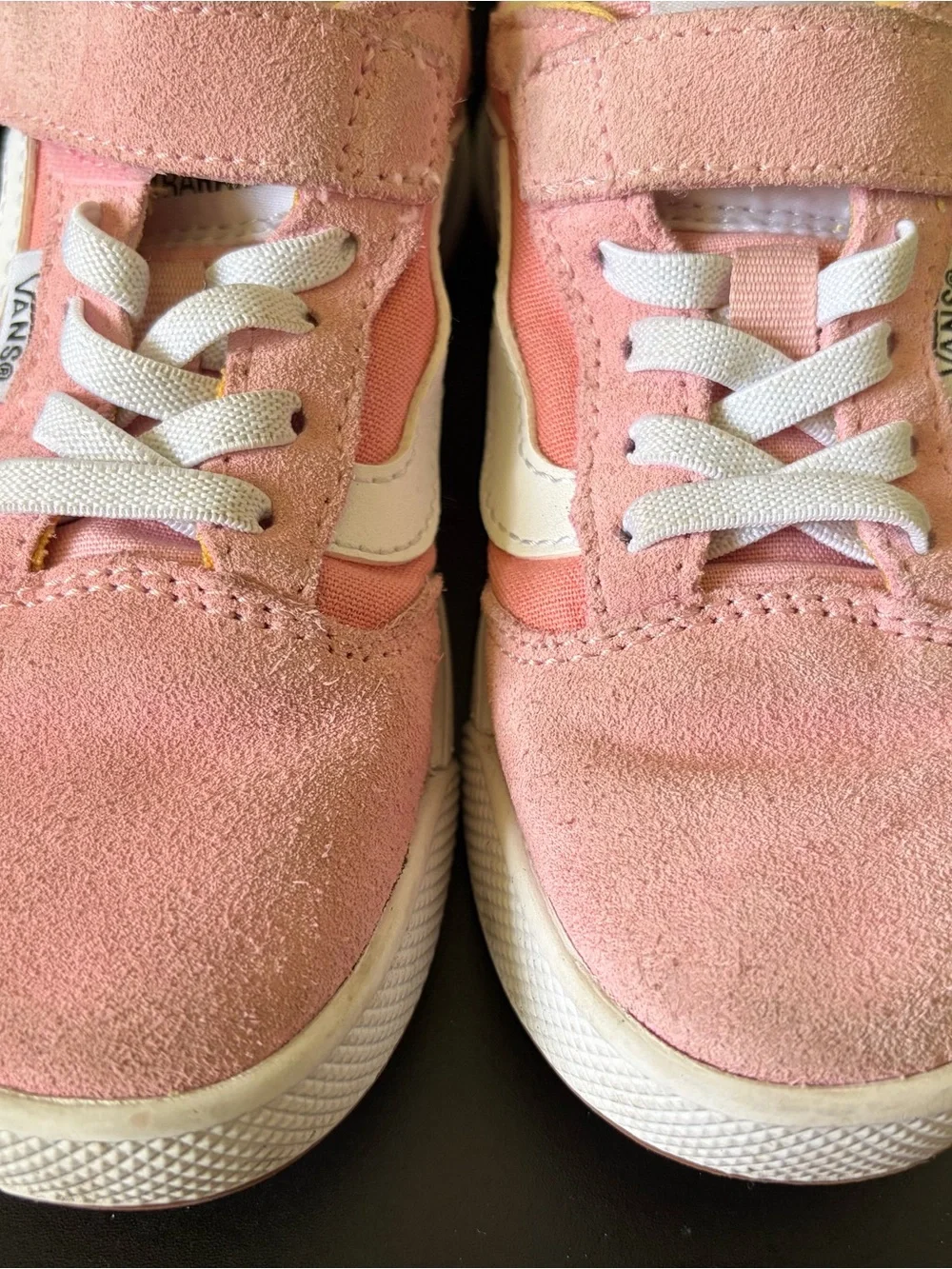 Vans UltraRange Kids Pink, White and Yellow Velcro Sneakers